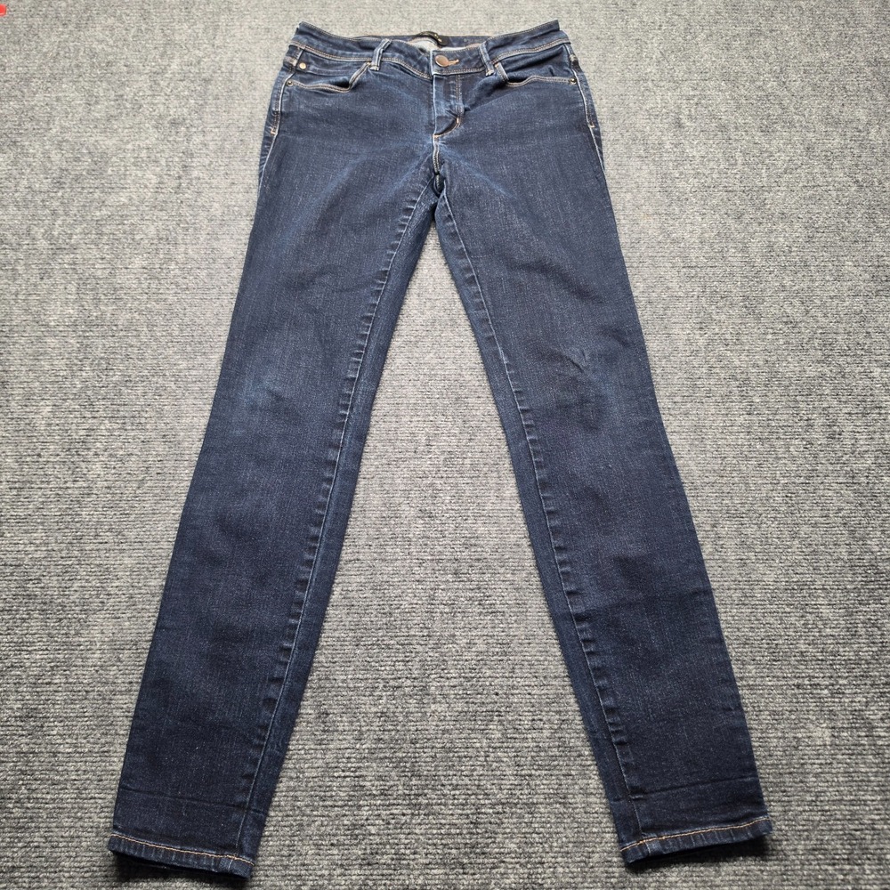 Massimo Dutti Jeans Womens 4 Blue High Waist Ankle Skinny Premium Denim Zipper